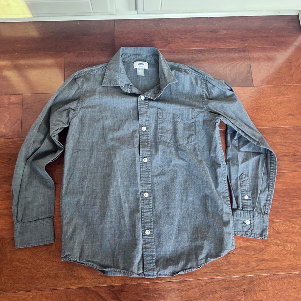 Boys button down shirt size 10/12 large Old Navy